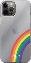 6F hoesje - geschikt voor iPhone 12 Pro Max -  Transparant TPU Case - #LGBT - Rainbow #ffffff