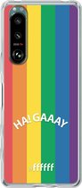 6F hoesje - geschikt voor Sony Xperia 5 III -  Transparant TPU Case - #LGBT - Ha! Gaaay #ffffff