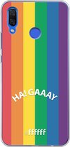 Huawei Nova 3 Hoesje Transparant TPU Case - #LGBT - Ha! Gaaay #ffffff