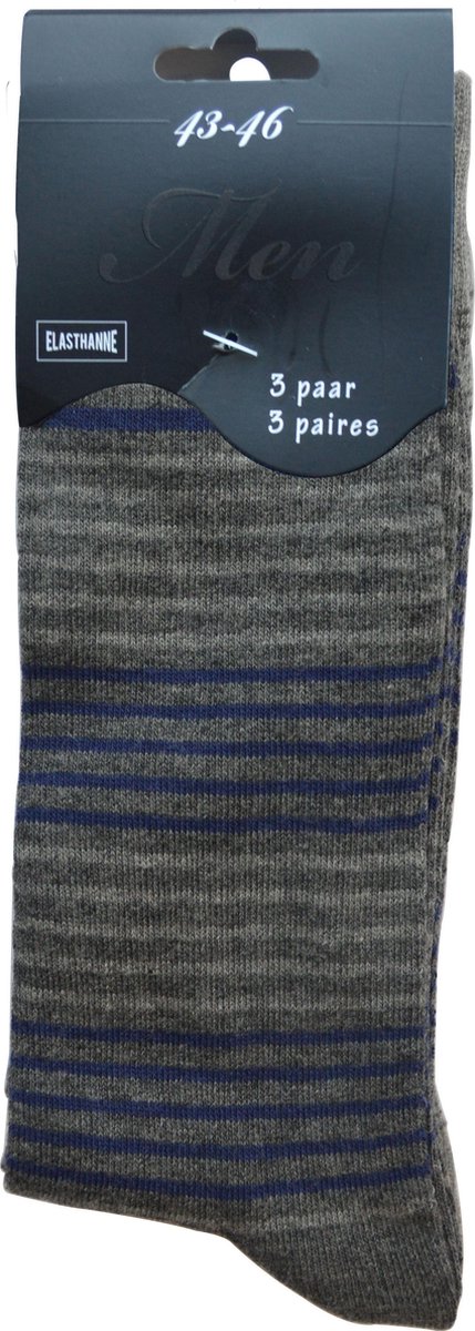 Mannen sokken 6 paar - MULTIPACK - Katoenen heren sokken - met fantasie - fadestripe - MAAT 43-46