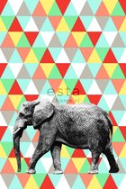 ESTAhome fotobehang olifant multicolor - 158707 - 186 cm x 2,79 m