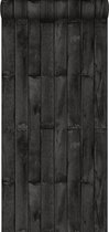 ESTAhome behang houtlook zwart - 137745 - 53 cm x 10,05 m