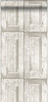 ESTAhome behangpapier paneeldeuren wit - 138205 - 53 cm x 10,05 m