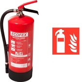 Schuimblusser 6L met pictogram brandblusser vlam 200*200