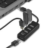 USB Splitter 2.0 mini – 4 poort USB – Plug & Play – Ewent EW1123