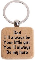 Akyol - Dad i'll always be your little girl you 'll always be my hero Sleutelhanger - Vader sleutelhanger - Vaderdag cadeau - Papa sleutelhanger - Sleutelhanger papa - Familie sleu