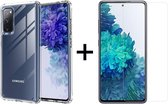 Samsung S20 FE Hoesje - Samsung Galaxy S20 FE hoesje transparant shock proof case hoes cover hoesjes - 1x samsung galaxy s20 fe screenprotector