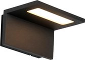 QAZQA harvey - Moderne LED Wandlamp voor buiten - 1 lichts - D 13.4 cm - Antraciet - Buitenverlichting