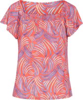 Cassis - Female - T-shirt met grafische palmprint  - Oranje