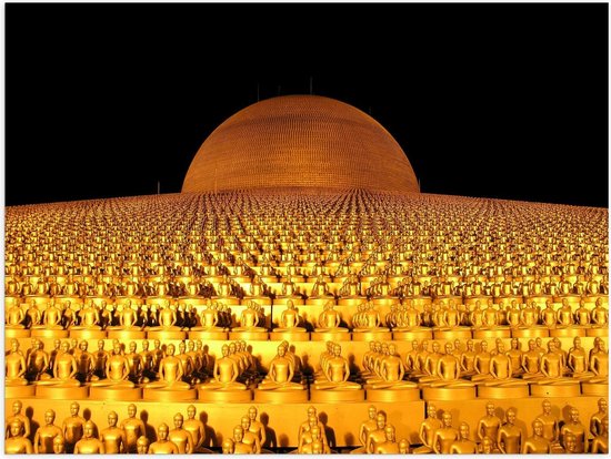 Poster – Veel Gouden Boeddha's  - 40x30cm Foto op Posterpapier