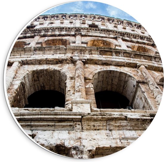 Forex Wandcirkel - Colleseum - 20x20cm Foto op Wandcirkel (met ophangsysteem)