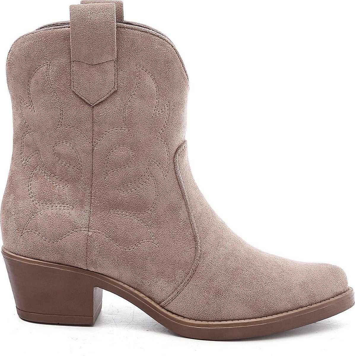 Cowboy Laarzen - Suéde - Taupe / Nude - Maat 37 - Dames - Musthave -  Western boots - | bol.com