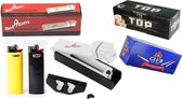 Voordeelpack Sigarettenmaker Belflam Tube Machine + 2x Club Hulzen + 2x Top Hulzen + 4x Bic Aanstekers Large