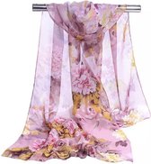 Emilie Scarves - sjaal - bloemen - viscose - roze