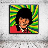 Pop Art Brian Jones Poster in lijst - 95 x 95 cm Fotopapier Mat 180 gr Framed - Popart Wanddecoratie