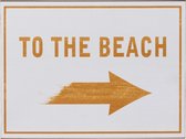 J-Line Plakkaat To The Beach Metaal Oker Set van 4 stuks