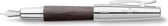 Faber-Castell vulpen - E-motion - chroom/ zwart perenhout - M - FC-148220