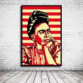 Pop Art Frida Kahlo Poster in lijst - 105 x 70 cm Fotopapier Mat 180 gr Framed - Popart Wanddecoratie
