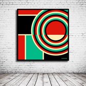 Modern Art N° 102 Canvas - 100 x 100 cm - Canvasprint - Op dennenhouten kader - Geprint Schilderij - Popart Wanddecoratie