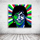 Pop Art Iggy Pop Canvas - 100 x 100 cm - Canvasprint - Op dennenhouten kader - Geprint Schilderij - Popart Wanddecoratie