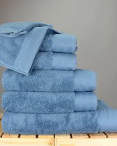 ARTG® Towelzz - DeLuxe - Badhanddoek - 70 x 140 cm - Spijkerstof Blauw - Jeans Blue - Set 2 stuks