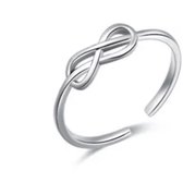 Teenring-ForEver-Zilverkleurig-Verstelbaar-Infinity-Charme Bijoux