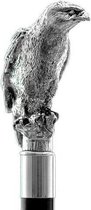 MadDeco - Valk Beukenhouten wandelstok met zilver verguld handvat - Italiaans design