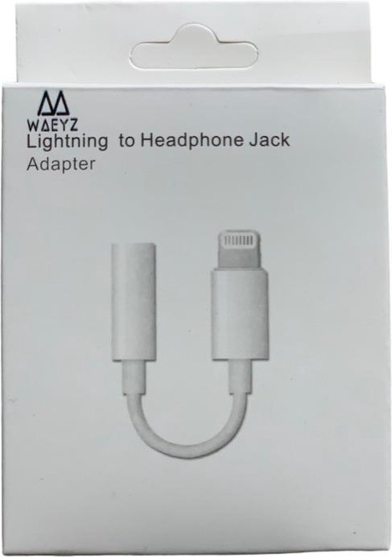 WAEYZ - Compatible Apple iPhone Splitter jack 3.5mm - Koptelefoon - Lightning Adapter geschikt voor  iPhone Lightning naar 3.5 mm Jack Audio Aansluiting Adapter