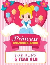 Princess Coloring Book For Kids 5 Years Old