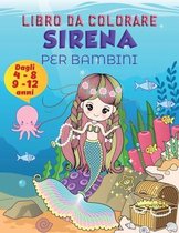 Libro da colorare sirena per bambini 9-12 anni