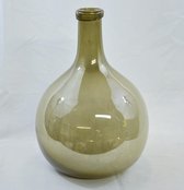 PTMD glazen bol vaas groot - goud - 36 x Ø 28 cm
