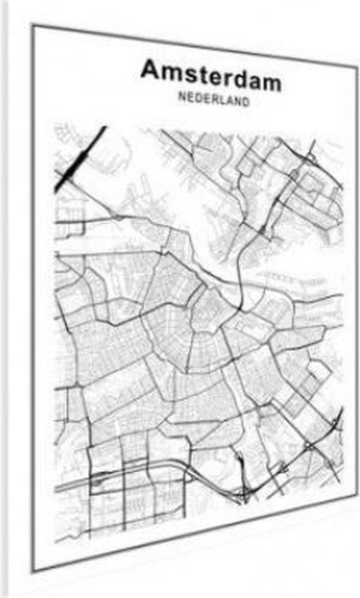 Stadskaart Amsterdam - Poster 40x30