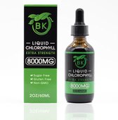 BK Chlorophyll Liquid - 8000 MG - Extra Sterk - Chlorofyl - Vloeibaar - Supplement - Chlorella - Alcohol & Glutenvrij - 60 ML