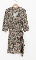 Sissy-Boy - Zwarte jurk met all over paisley print en strikceintuur