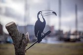 Metalbird Toekan - cortenstalen tuindecoratie