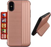 Hoesje met Pashouder en Standaard - Card Stand - Wallet Case - Telefoonhoesje voor Apple iPhone Xr - Rose Goud