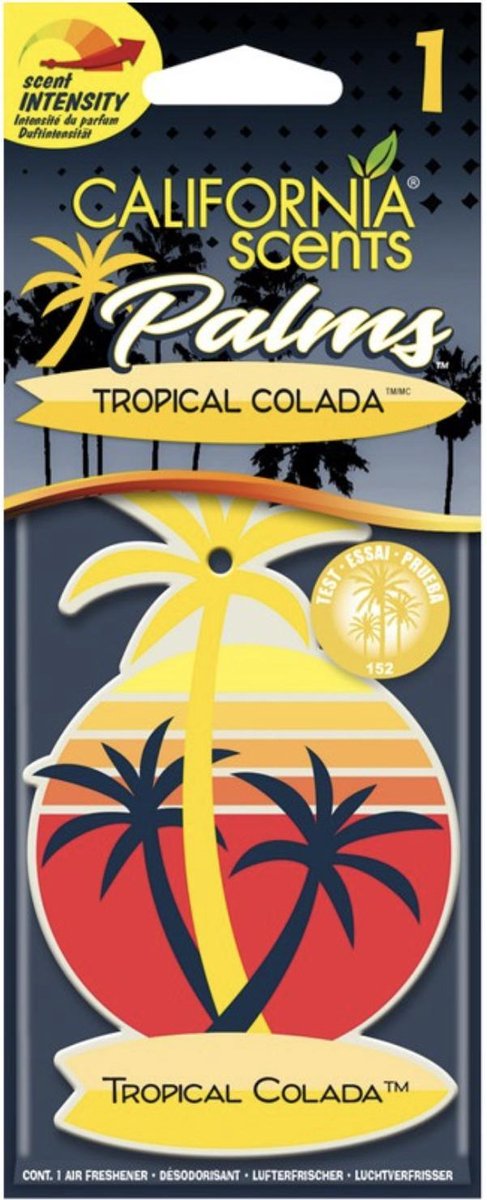 California Scents Palm Tree Luchtverfrisser - Tropical Colada - 2 stuk