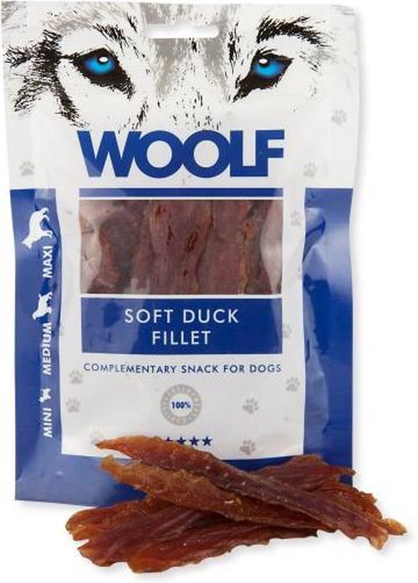 Woolf Soft Duck Fillet-Hondensnack-Natuurlijk-100gr-Eend