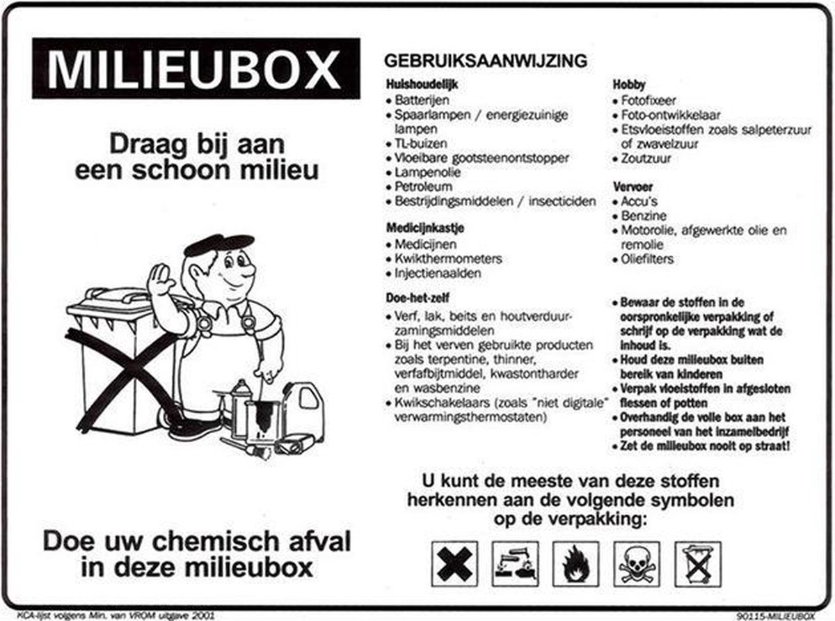 Milieubox 30 liter groen | Klein Chemisch Afval | Kindveilige sluiting
