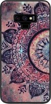 - ADEL Siliconen Back Cover Softcase Hoesje Geschikt voor Samsung Galaxy Note 9 - Mandala Bloemen Rood