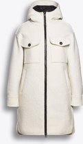 Beaumont Boucle Long Hooded Jacket Off White
