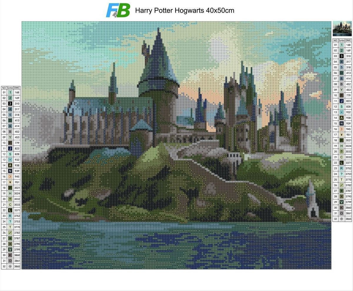 F4B Diamond Painting Hogwarts 40x50cm Vierkante Steentjes Harry