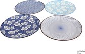 Ontbijtbord (4 stuks) | Ø21cm | Blauw | Keramiek