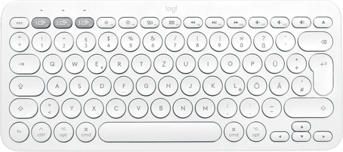 Logitech K380 for Mac Multi-Device Bluetooth Keyboard toetsenbord Scandinavisch Wit