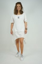La Pèra Witte jurk met strepen Vrouwen Lange zomerjurk Dames - maat S