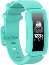 Siliconen Smartwatch bandje - Geschikt voor  Fitbit Ace 2 siliconen bandje - voor kids - aqua - Strap-it Horlogeband / Polsband / Armband
