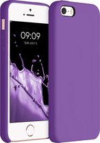 kwmobile telefoonhoesje voor Apple iPhone SE (1.Gen 2016) / 5 / 5S - Hoesje met siliconen coating - Smartphone case in orchidee lila