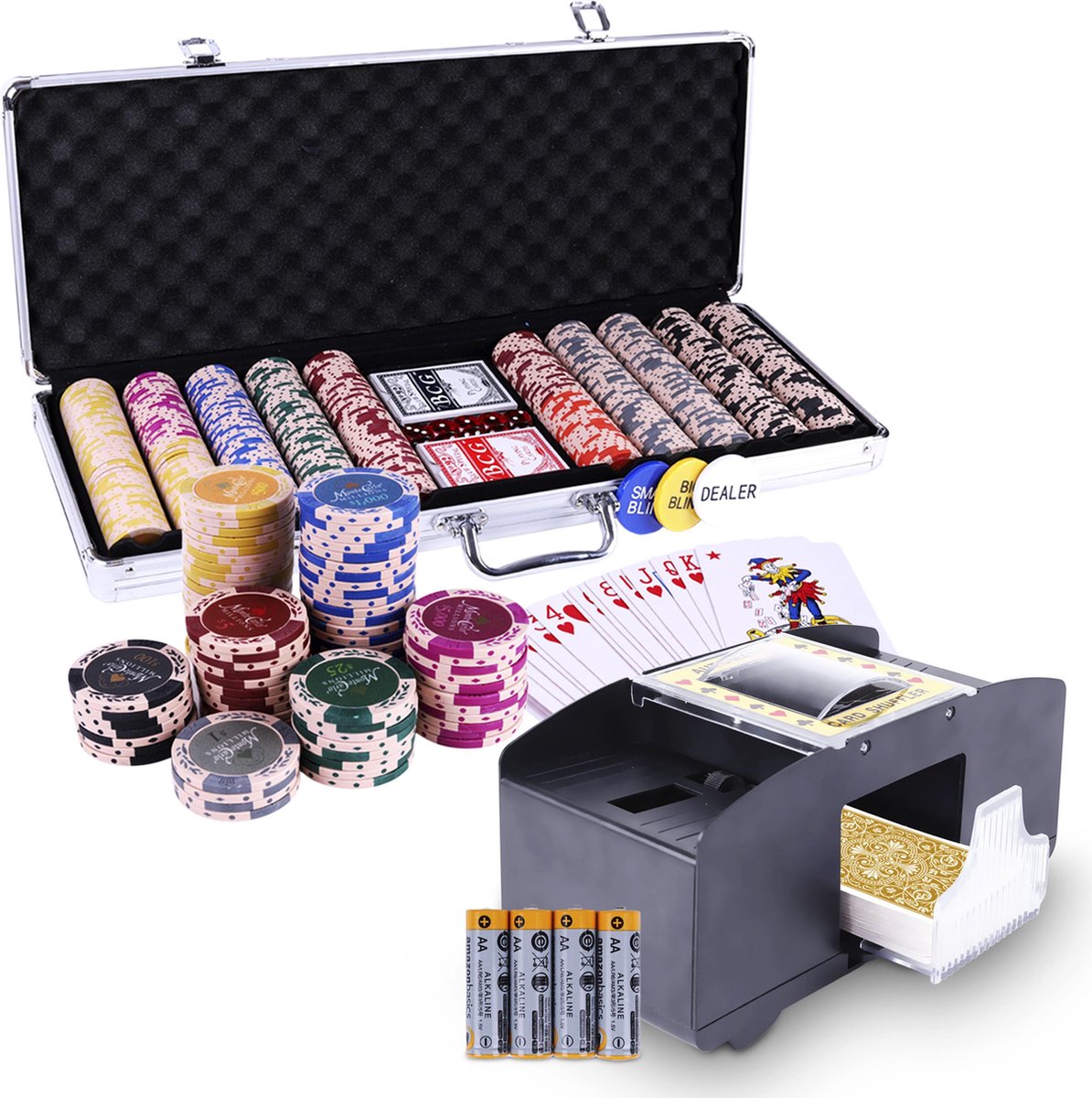 Qualux Pokerset XL Poker 500 Clay Chips 13,5 Gram Fiches Poker