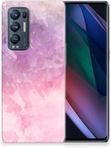Telefoonhoesje OPPO Find X3 Neo Silicone Back Cover Pink Purple Paint