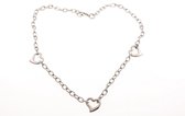 Edelstaal RVS collier met hartjes TRACY